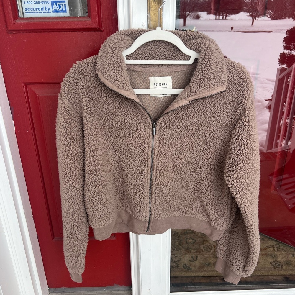 Cotton On Fleece Teddy Zip-Up Jacket